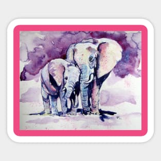 Elephant with baby Sticker